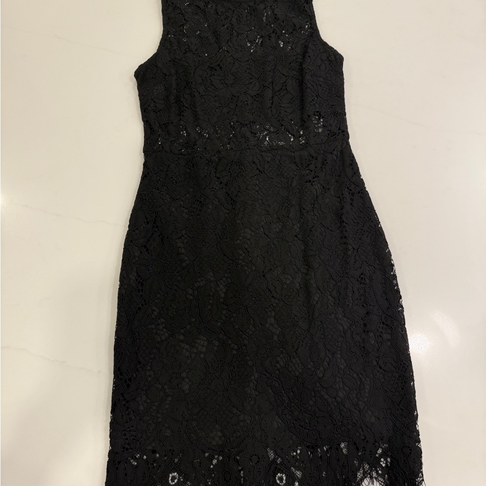 Superdown Black Lace Midi Dress
